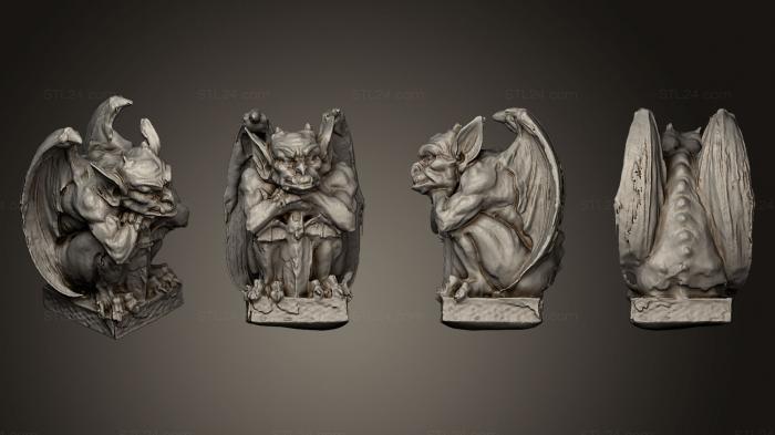 Статуэтки грифоны и драконы (Горгулья, STKG_0069) 3D модель для ЧПУ станка